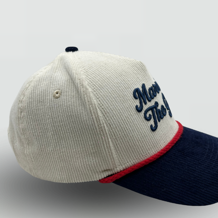 The M2TG™ Red, White & Ivory Corduroy Hat